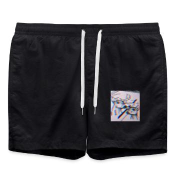Trippy bambi - Badeshorts - Schwarz - Vorne - AI Model Male 185 light (185cm)