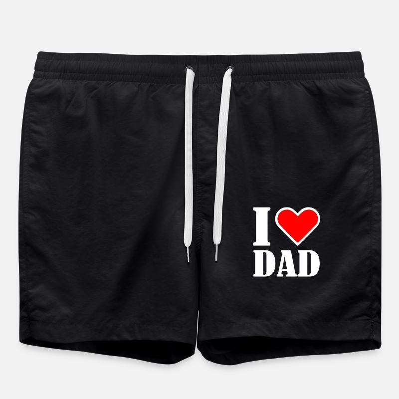 I love dad - Badeshorts - Schwarz