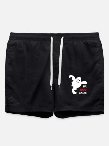 Halloween Gespenst - Badeshorts - Schwarz