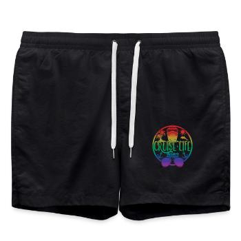 Cruise Life 2023 Cruising Summer Holiday Vacation - Swim Trunks - black - Front - AI Model Male 185 light (185cm)
