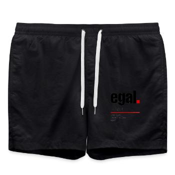 Definition "egal" - Badeshorts - Schwarz - Vorne - AI Model Male 185 light (185cm)