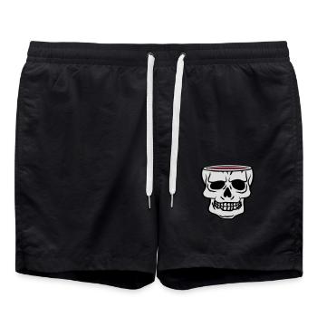 Mug Skull Horreur Halloween - Short de bain - noir - Devant - AI Model Male 185 light (185cm)