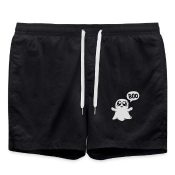 Kleiner süßer Boo Geist - Badeshorts - Schwarz - Vorne - AI Model Male 185 light (185cm)