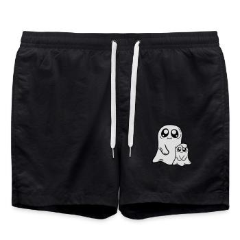 Family Spirit Child Comic - Swim Trunks - black - Front - AI Model Male 185 light (185cm)