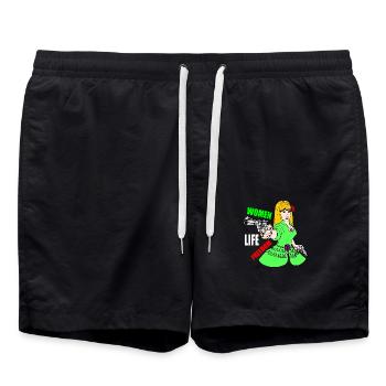 Women life freedom - Short de bain - noir - Devant - AI Model Male 185 light (185cm)