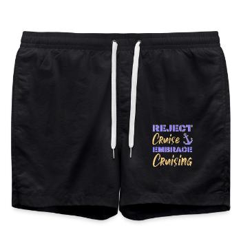 Rejeter la croisière Embrace Croisière | Drôles de dictons - Short de bain - noir - Devant - AI Model Male 185 light (185cm)