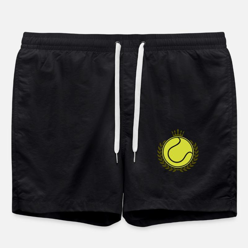 Tennis Ball Icon Wreath Crown - Swim Trunks - black