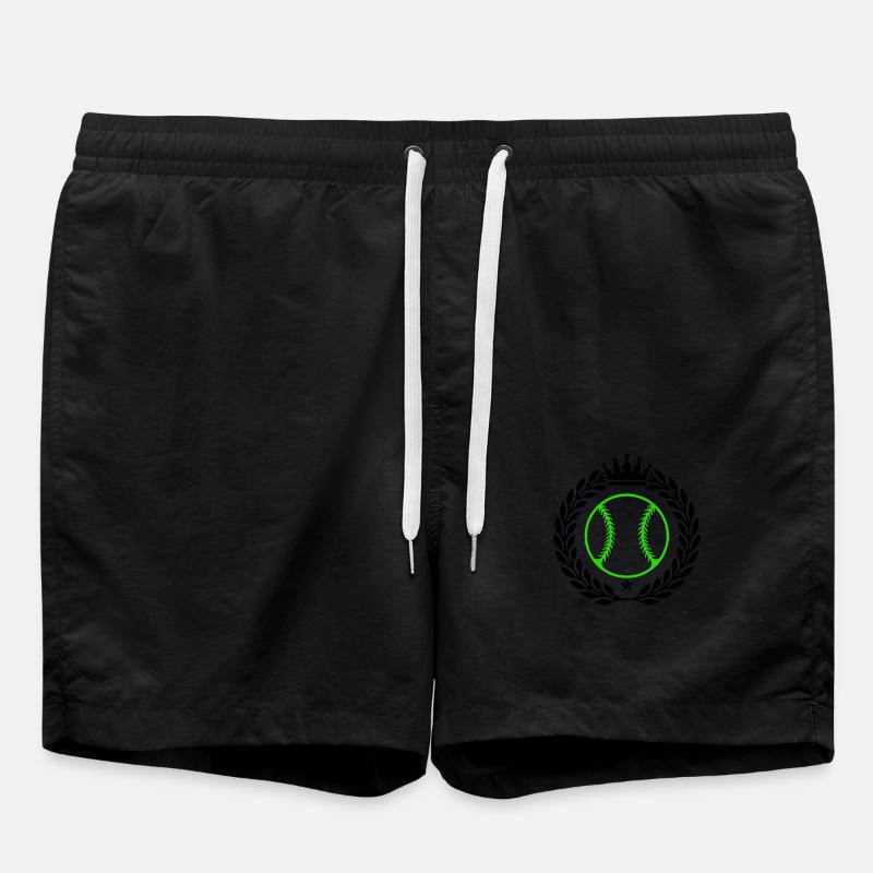 baseball wappen - Badeshorts - Schwarz