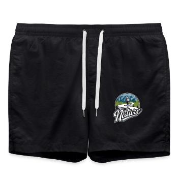 Sentiers de randonnée en pleine nature - Short de bain - noir - Devant - AI Model Male 185 light (185cm)