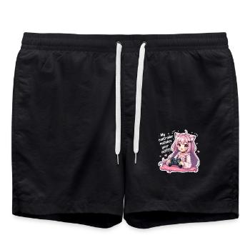 MY OUTFIT MATCHES YOUR OUTFIT - Kawaii Gamergirl - Swim Trunks - black - Front - AI Model Male 185 light (185cm)