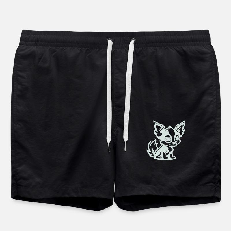 hund comic - Badeshorts - Schwarz