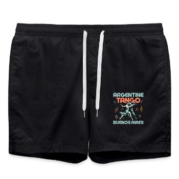 Tango argentin Buenos Aires Tango Danse Latin Mus - Short de bain - noir - Devant - AI Model Male 185 light (185cm)