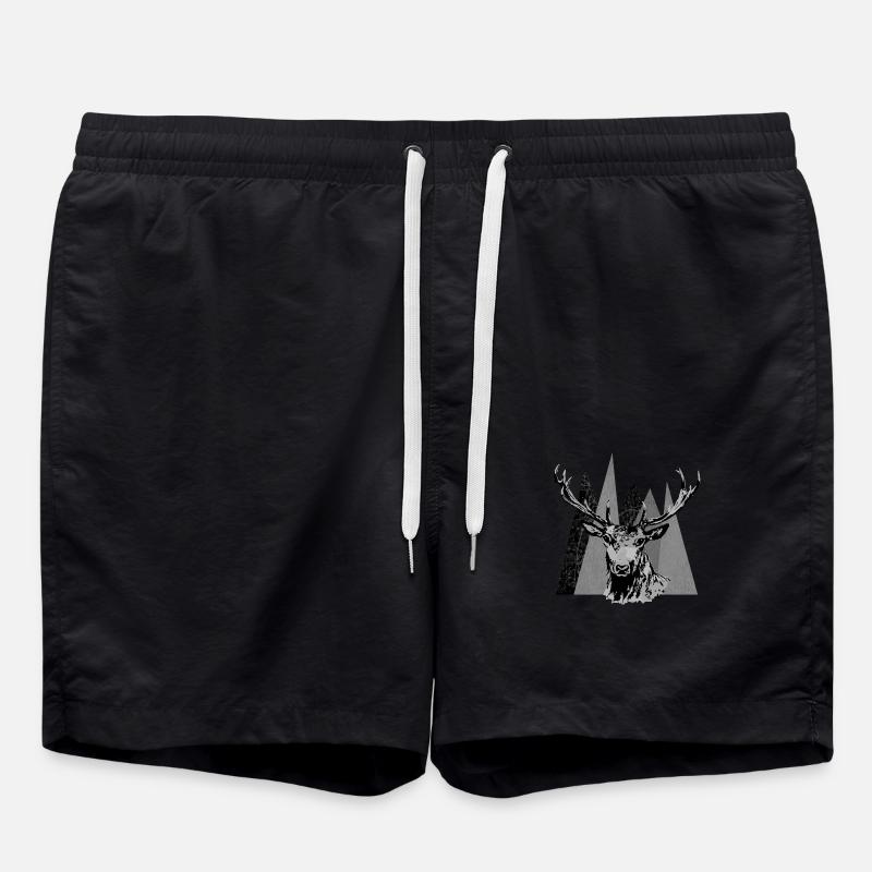 Deer - Swim Trunks - black