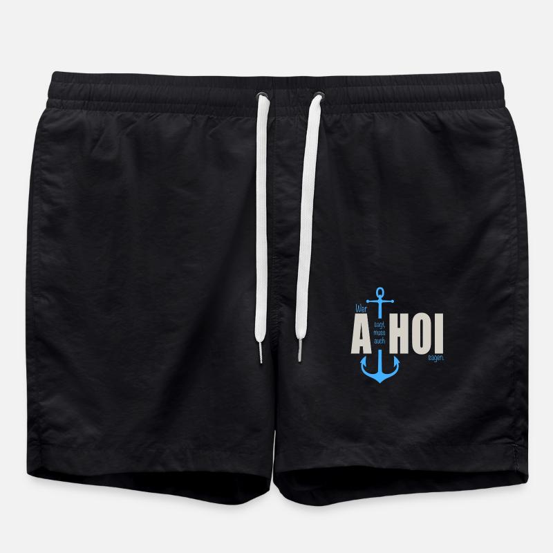 Wer a sagt - Badeshorts - Schwarz