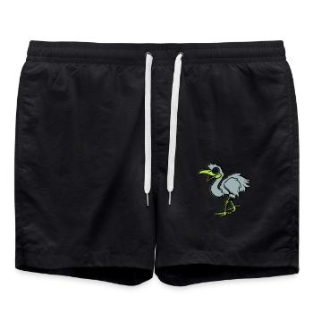 strauß comic - Badeshorts - Schwarz - Vorne - AI Model Male 185 light (185cm)