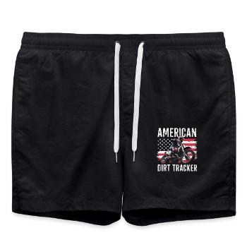 La passion de la course sur piste plate - Short de bain - noir - Devant - AI Model Male 185 light (185cm)