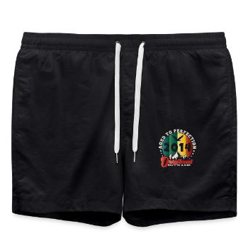 Vintage Birthday 2014 - Retro Gift Idea 2014 - Swim Trunks - black - Front - AI Model Male 185 light (185cm)
