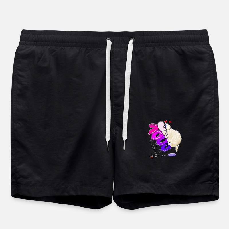 Wolly Sheepling 1000 subscribers - Swim Trunks - black