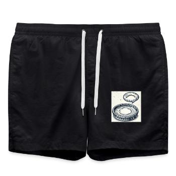 Babbldeckel - Badeshorts - Schwarz - Vorne - AI Model Male 185 light (185cm)