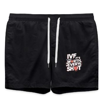 Hope and courage on the IVF journey - Swim Trunks - black - Front - AI Model Male 185 light (185cm)