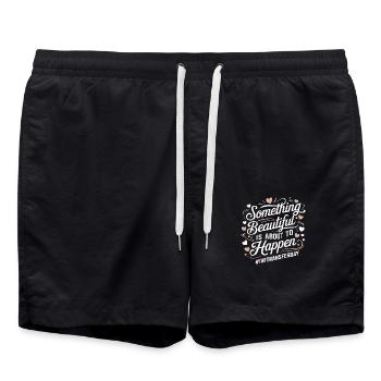 A new beginning with IVF - Swim Trunks - black - Front - AI Model Male 185 light (185cm)