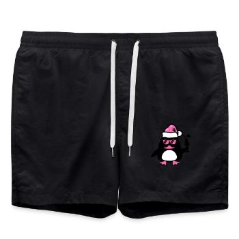 Noël du canard de plage - Short de bain - noir - Devant - AI Model Male 185 light (185cm)