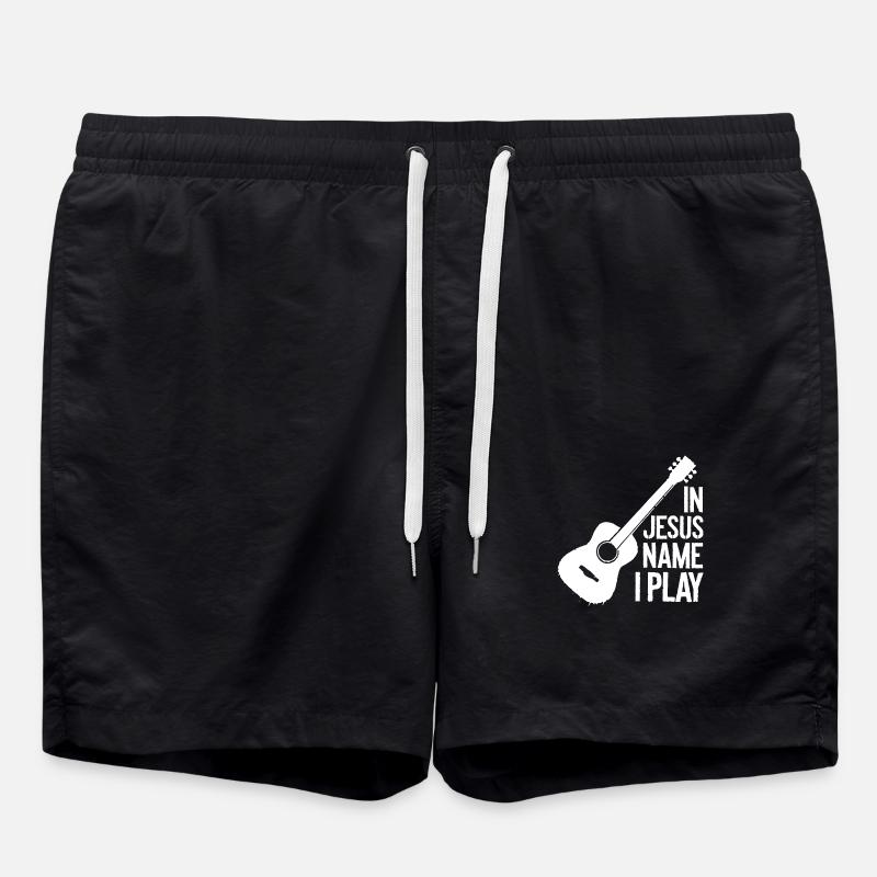 Divine service with guitar - Swim Trunks - black