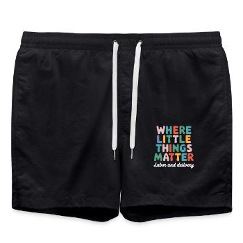 Des soins avec cœur et passion - Short de bain - noir - Devant - AI Model Male 185 light (185cm)