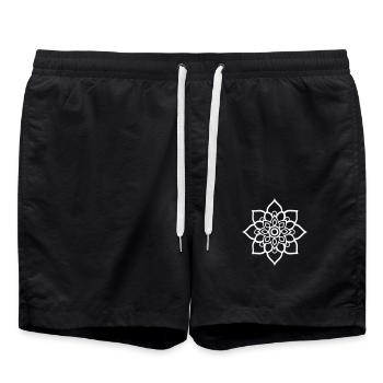 Star Mandala - Swim Trunks - black - Front - AI Model Male 185 light (185cm)