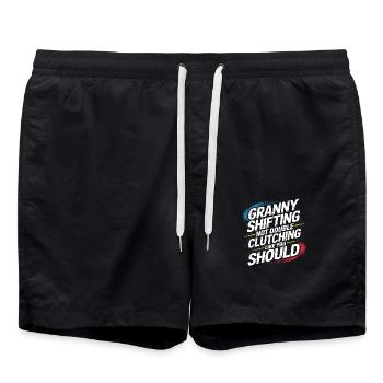 Perfekt für Fans von Oldschool-Autotechnik - Badeshorts - Schwarz - Vorne - AI Model Male 185 light (185cm)