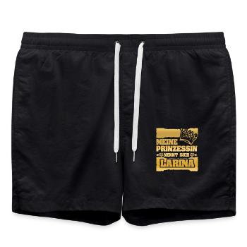 Maiden's name Larina - Swim Trunks - black - Front - AI Model Male 185 light (185cm)