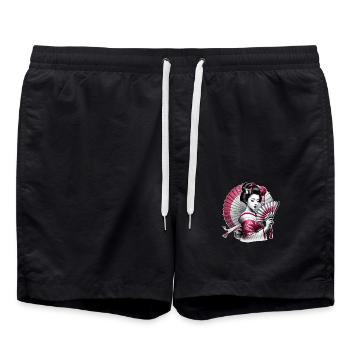 Belle Geisha - Short de bain - noir - Devant - AI Model Male 185 light (185cm)