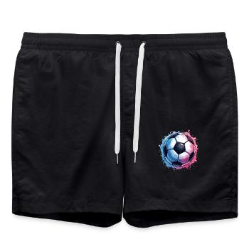 Fußballer Fußball Jungen Kinder - Badeshorts - Schwarz - Vorne - AI Model Male 185 light (185cm)