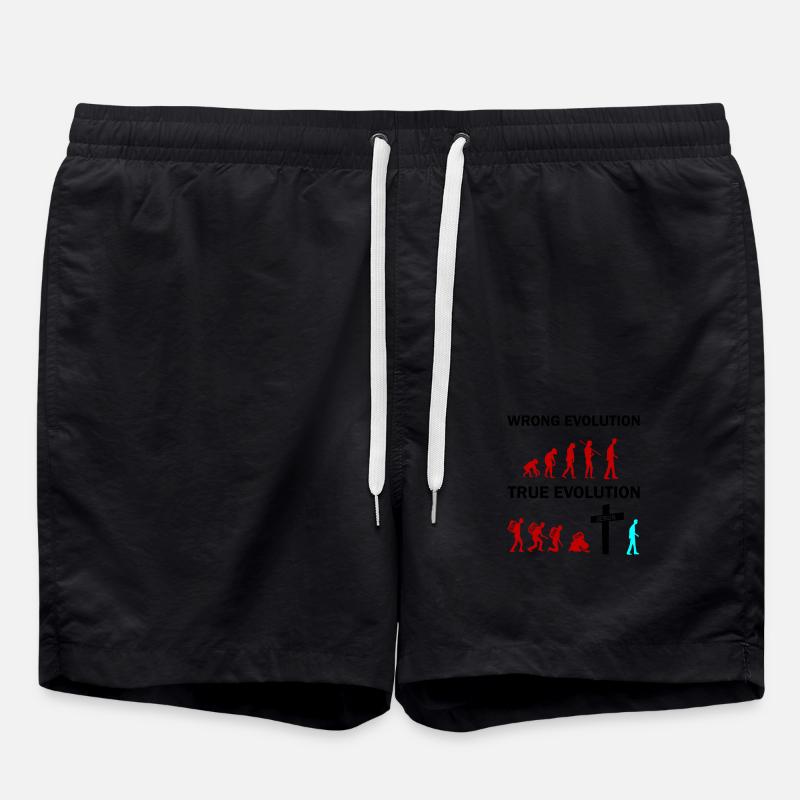 true evolution jesus - Badeshorts - Schwarz