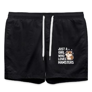 Hamster - Swim Trunks - black - Front - AI Model Male 185 light (185cm)