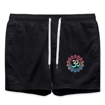 Spiritual Om - Yoga & Meditation - Swim Trunks - black - Front - AI Model Male 185 light (185cm)
