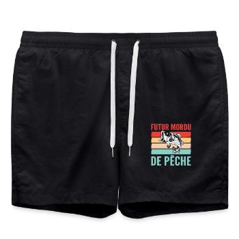 Fishing Enthusiast for Baby - Swim Trunks - black - Front - AI Model Male 185 light (185cm)