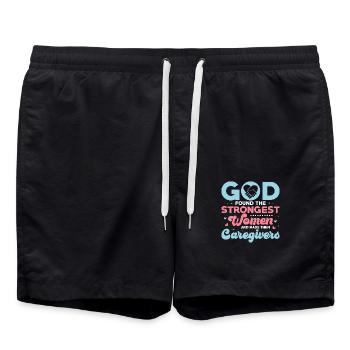 Dieu a trouvé les femmes les plus fortes pour s’occuper d’elles - Short de bain - noir - Devant - AI Model Male 185 light (185cm)