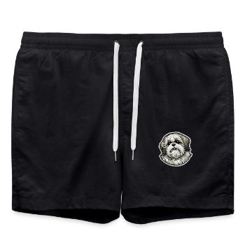 Cute Shih Tzu - Swim Trunks - black - Front - AI Model Male 185 light (185cm)