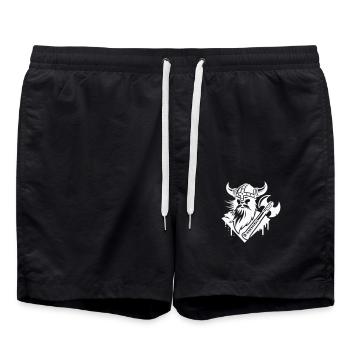 Guerriers vikings - Short de bain - noir - Devant - AI Model Male 185 light (185cm)