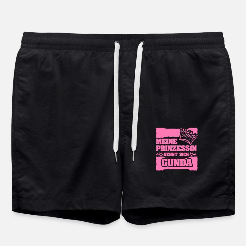 Girl's name Gunda - Swim Trunks - black