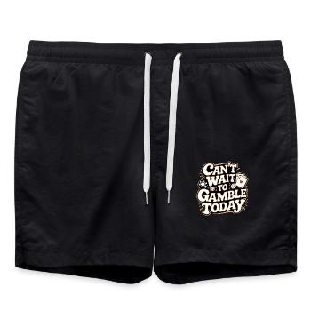 Can't Wait To Gamble Today 11 - Badeshorts - Schwarz - Vorne - AI Model Male 185 light (185cm)
