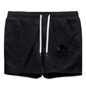 Junggesellen Abschied Party Jga - Badeshorts - Schwarz - Vorne - AI Model Male 185 light (185cm)