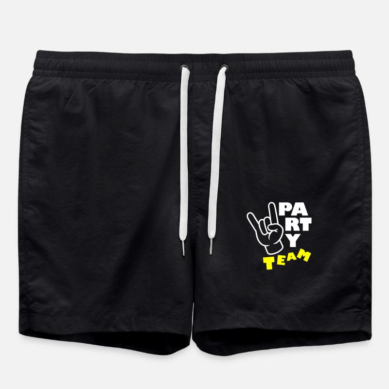Party Team Hand - Swim Trunks - black