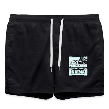 Nom de la fille Naima - Short de bain - noir - Devant - AI Model Male 185 light (185cm)
