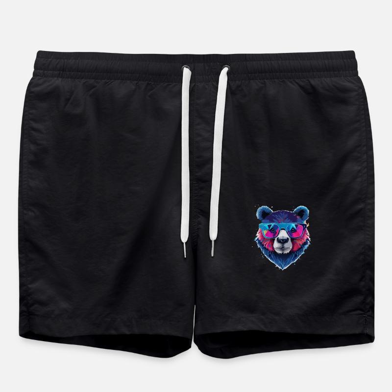Bär,graffiti ,malerei , bunt,Nerd - Badeshorts - Schwarz