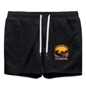 Surfing Florida - Swim Trunks - black - Front - AI Model Male 185 light (185cm)
