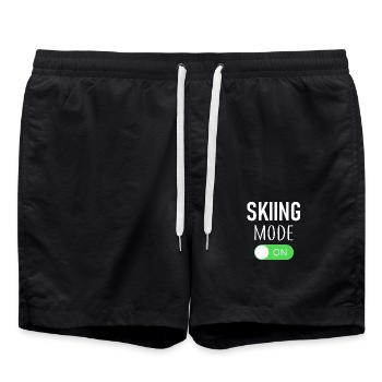 Skiing Mode On - Ski - Skiing - Directions - Swim Trunks - black - Front - AI Model Male 185 light (185cm)