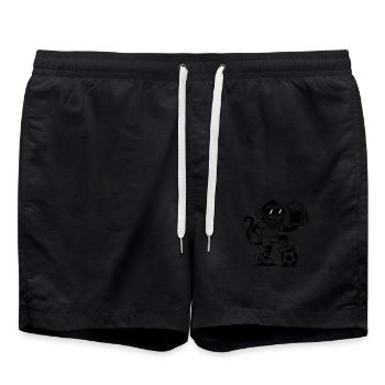 Bier Affe Fussball - Badeshorts - Schwarz - Vorne - AI Model Male 185 light (185cm)