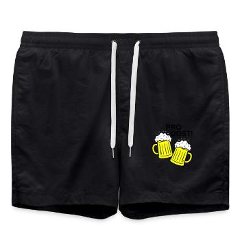 Toast beer Cheers - Swim Trunks - black - Front - AI Model Male 185 light (185cm)